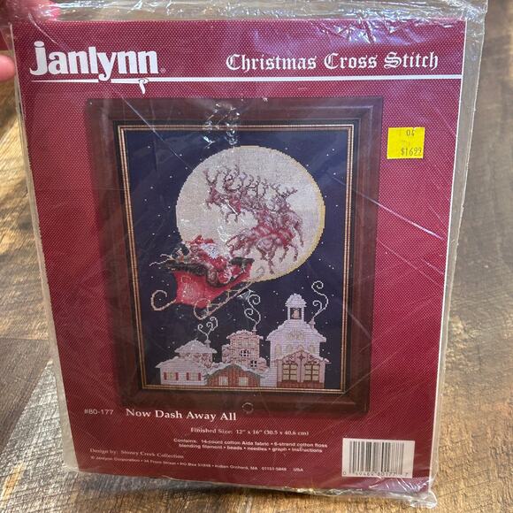 Janlynn Christmas Cross Stitch x 2. Vintage. NWT. - Picture 5 of 7